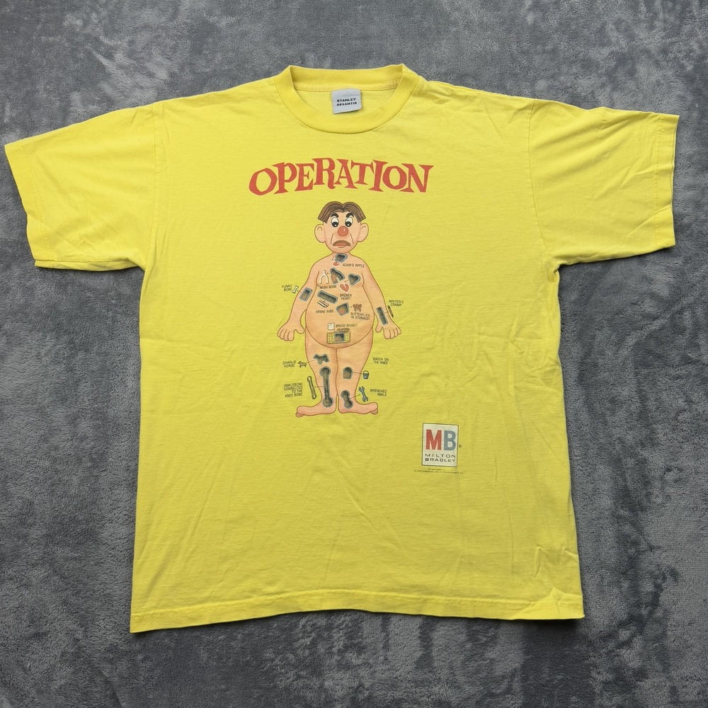 VTG Operation Shirt Mens XL Stanley Desantis Milton Bradley Board Game‎ 90s 1996